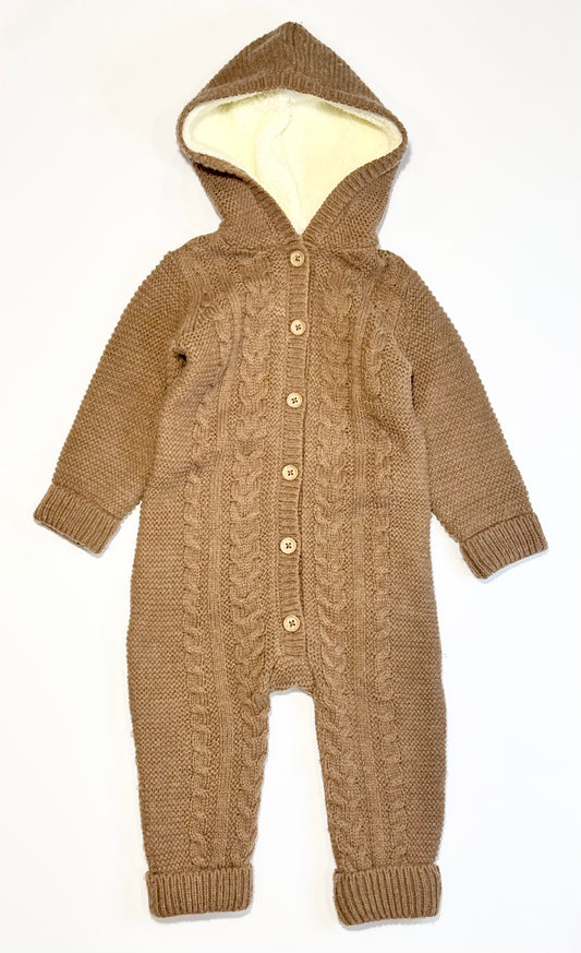 Brown knit coverall - Size 1