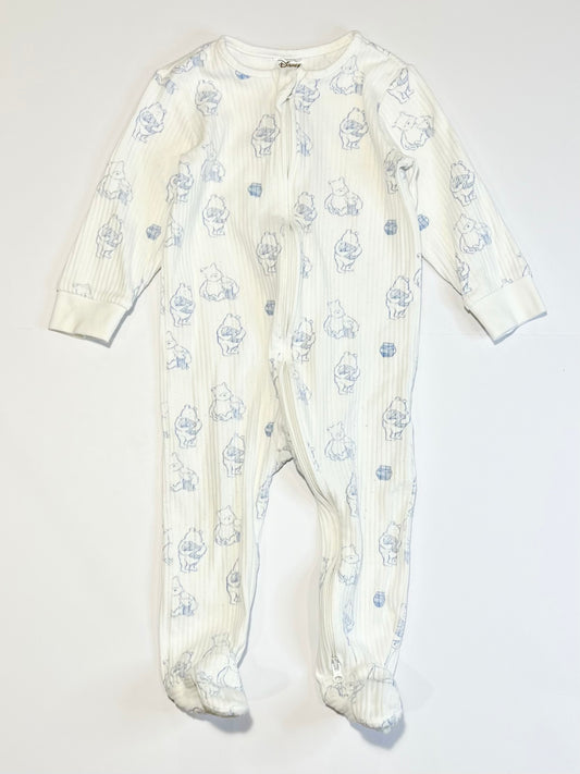 Ribbed Winnie zip onesie - Size 1