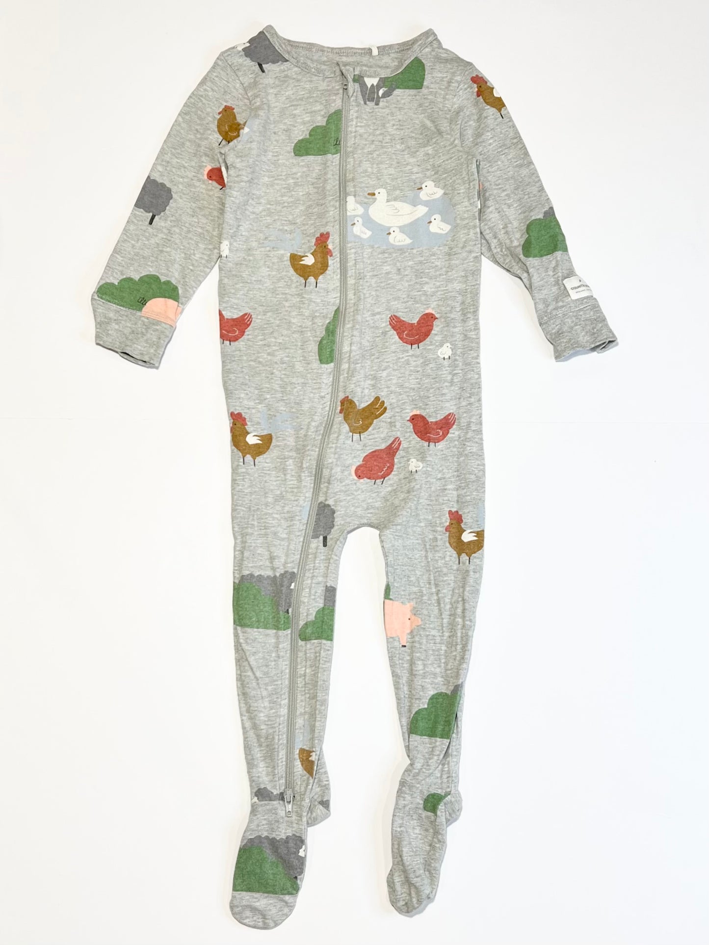 Farm animals zip onesie - Size 1