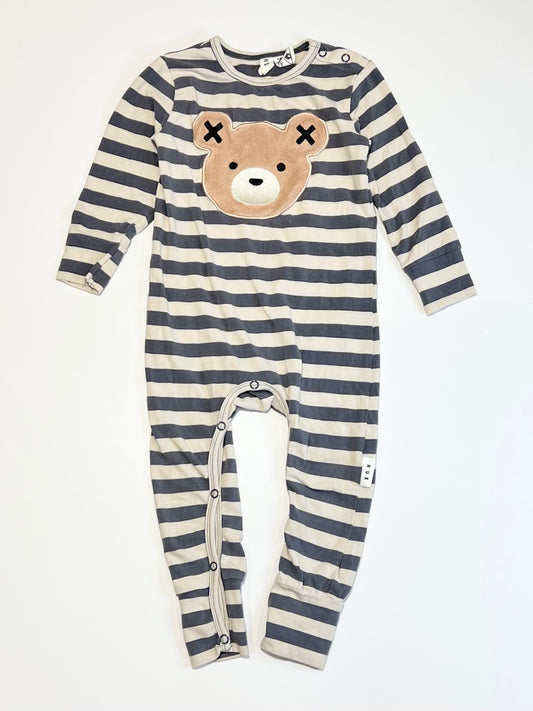 Striped bear onesie - Size 1