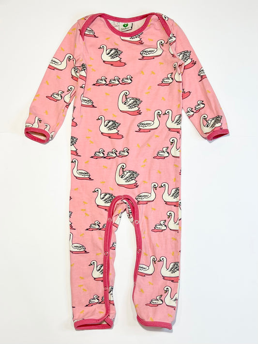 Pink swans onesie - Size 1