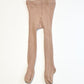 Brown ribbed tights - Size 1