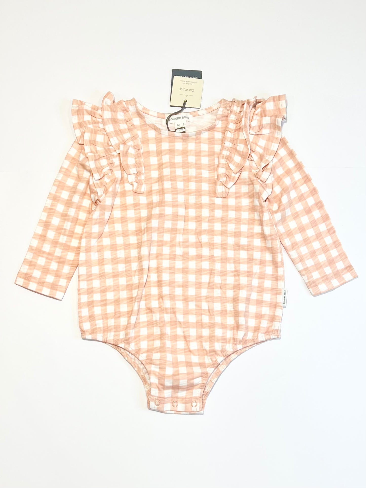 Gingham bodysuit brand new - Size 1