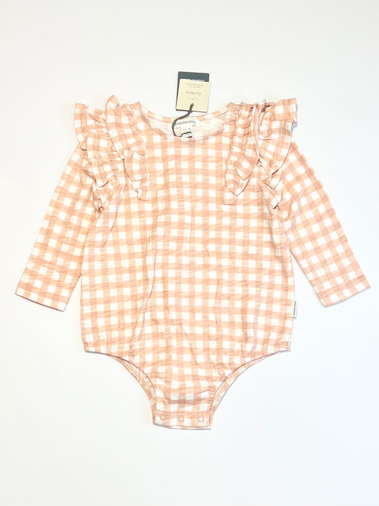 Gingham bodysuit brand new - Size 1