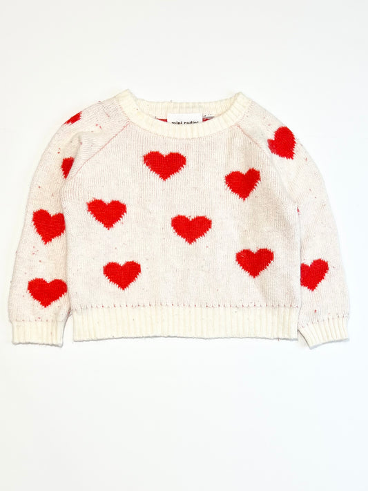 Red hearts jumper - Size 1