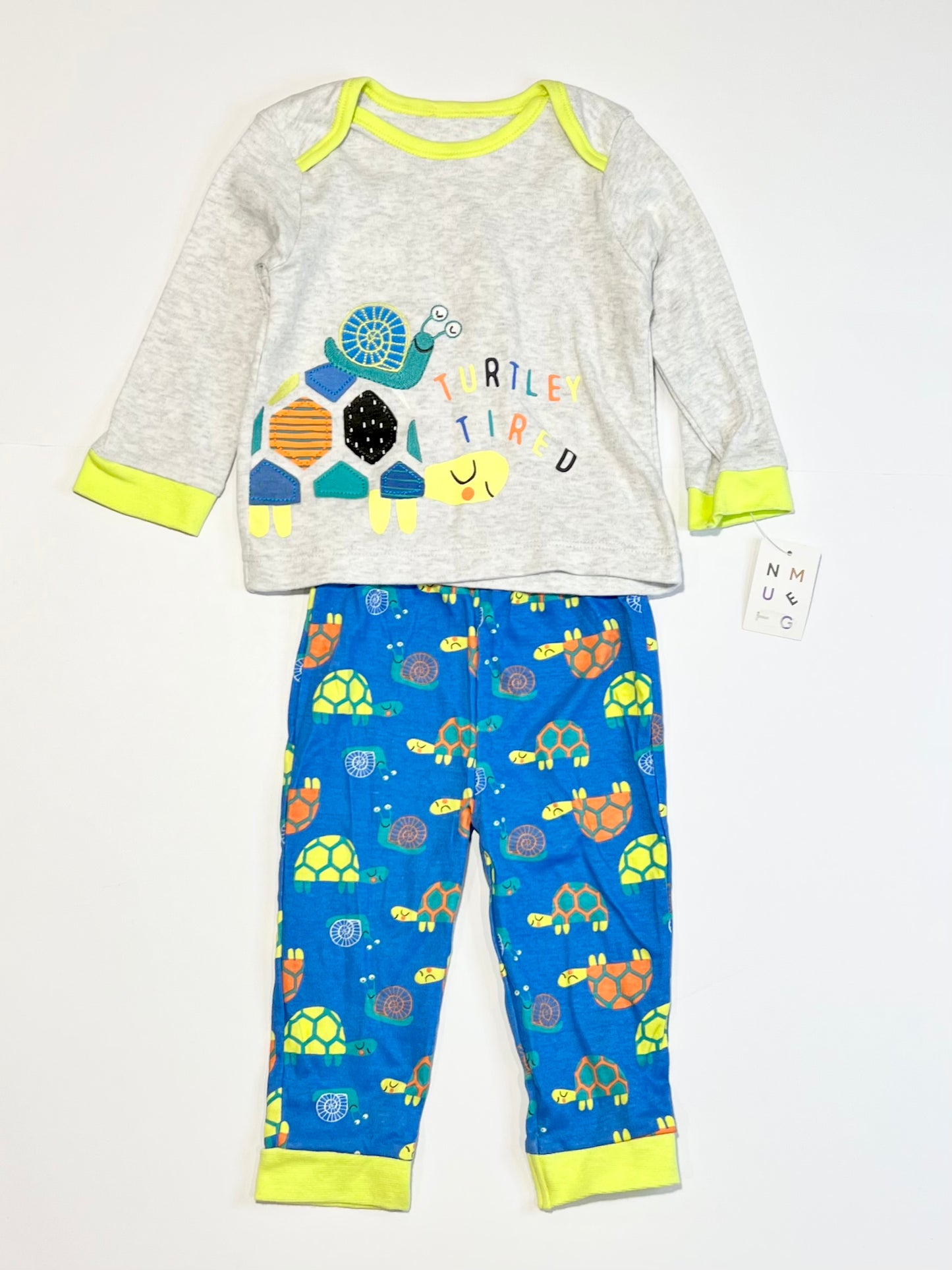 Turtley tired pyjamas brand new - Size 6-9 months