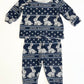 Navy bunny waffle pyjamas - Size 0