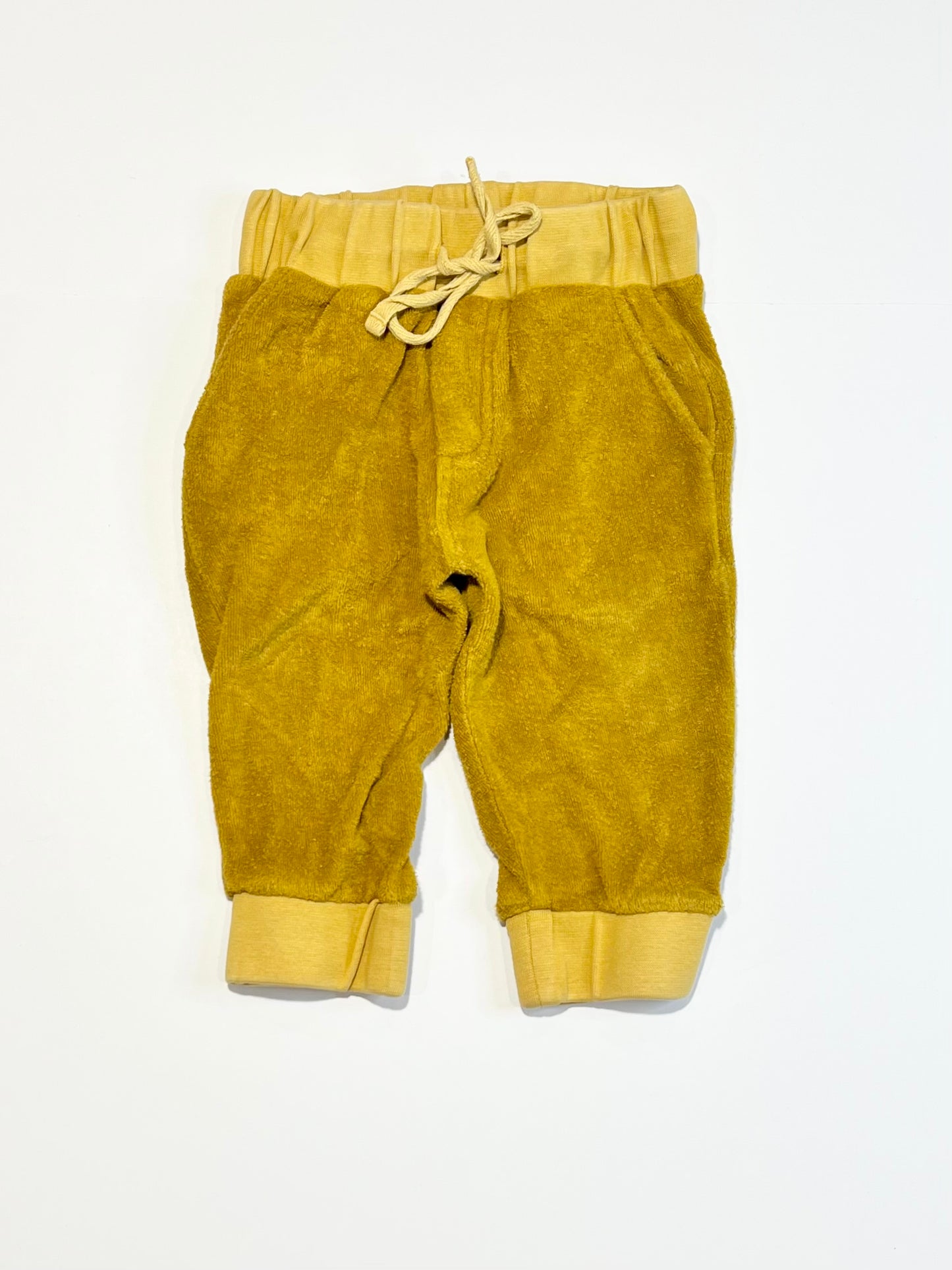 Mustard terry pants - Size 0