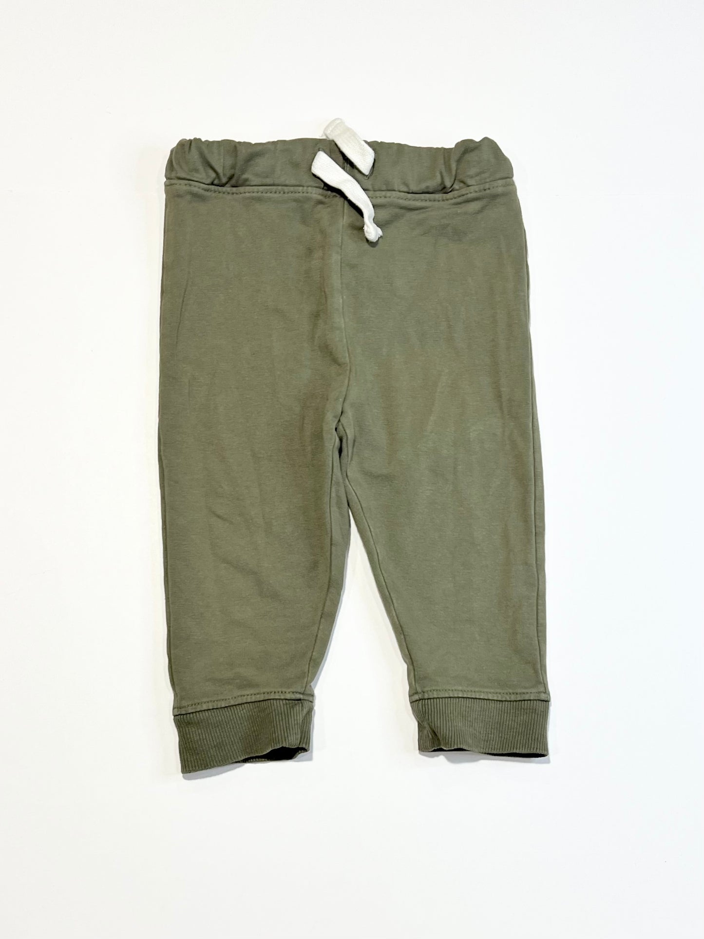 Green jersey pants - Size 9-12 months