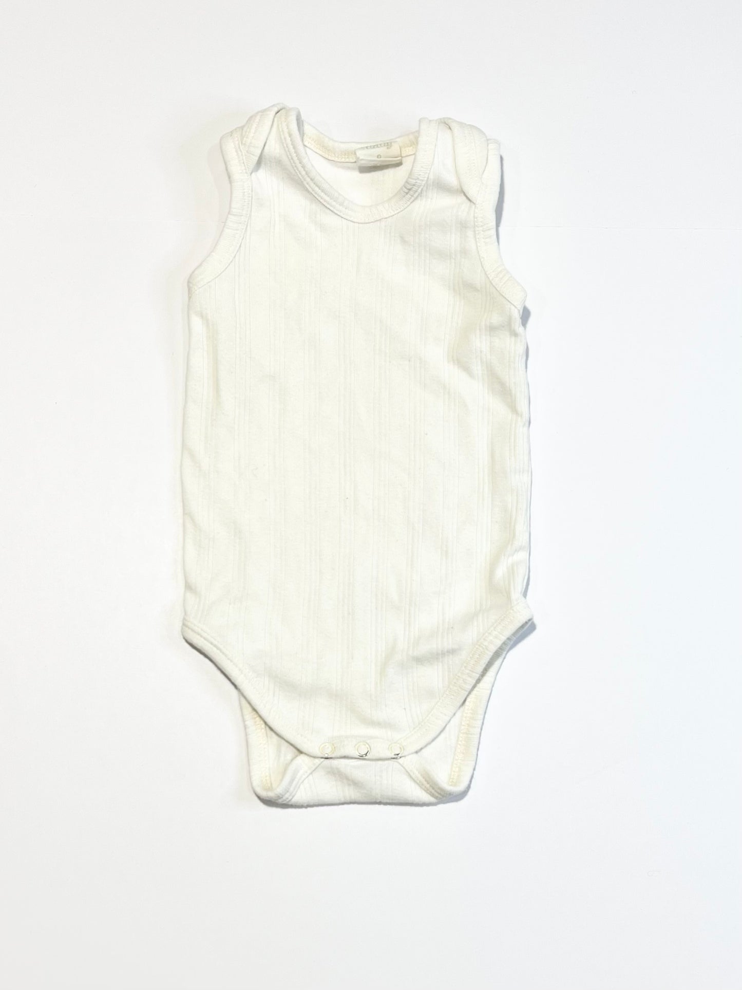 Cream ribbed bodysuit - Size 0