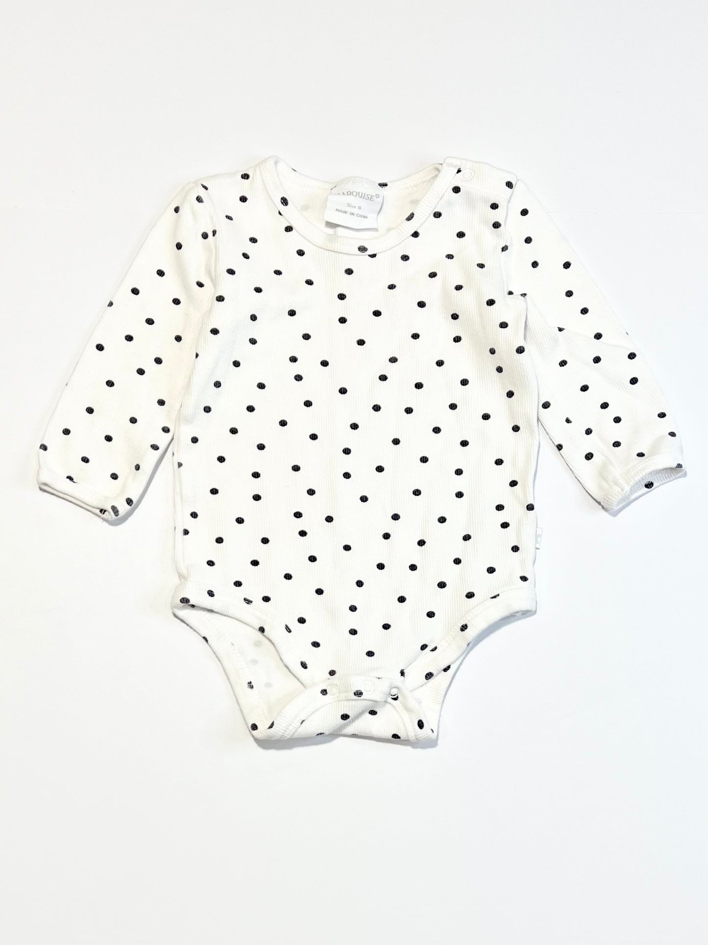 Ribbed spotty bodysuit - Size 0