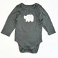 Grey bear bodysuit - Size 9-12 months