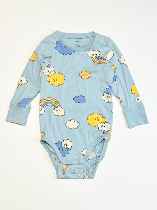 Blue clouds bodysuit - Size 6-9 months