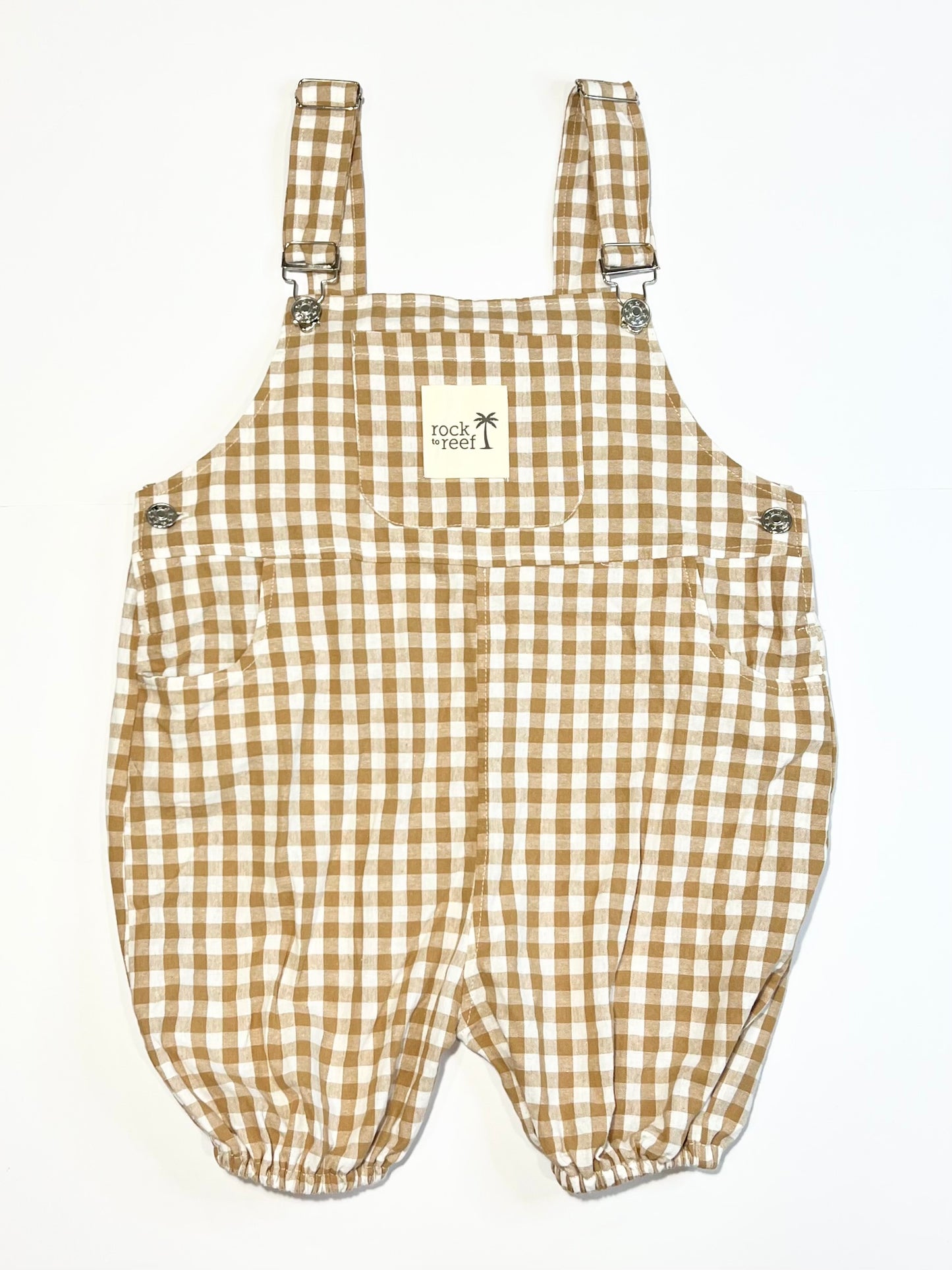 Gingham shortalls - Size 4