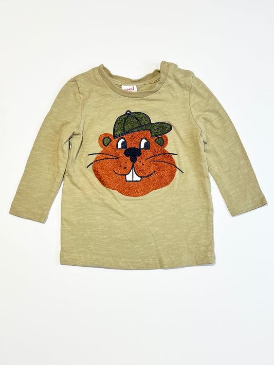 Brown bever top - Size 0