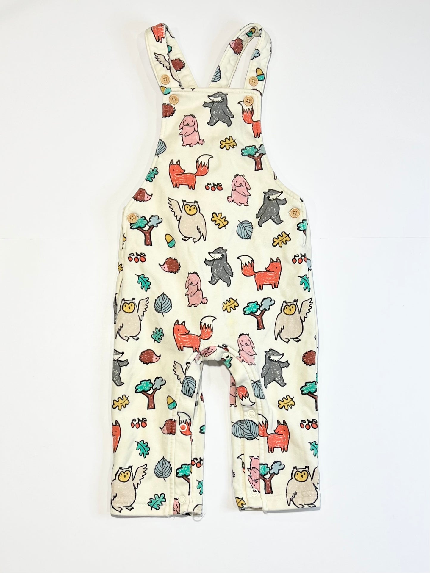 Animal fleece overalls - Size 9-12 months