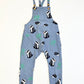 Badgers and hedgehogs overalls - Size 9-12 months