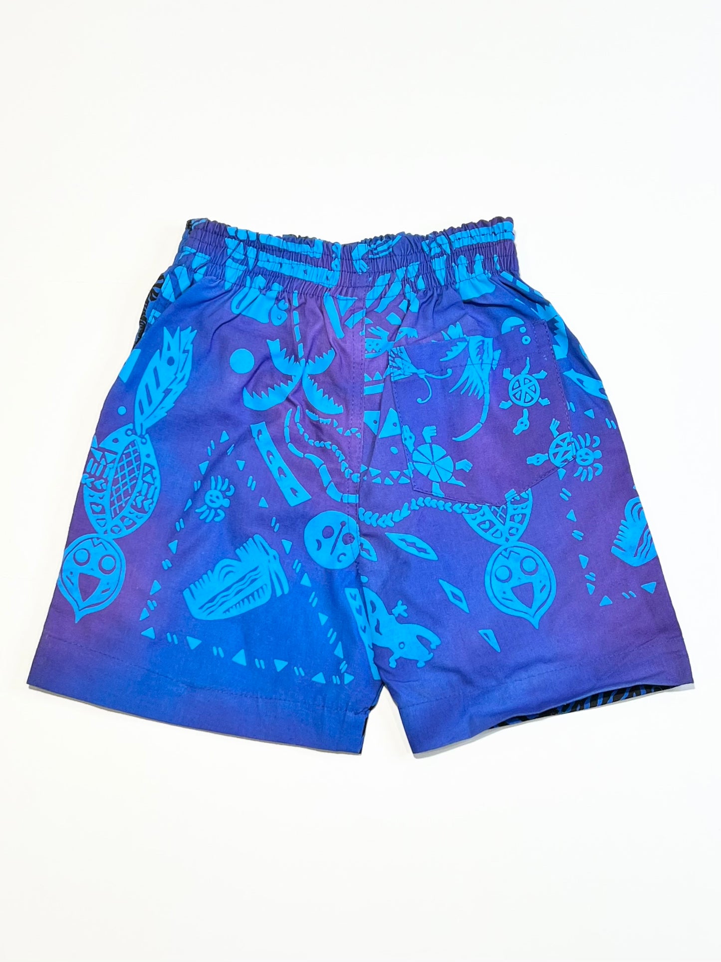 Blue zebra shorts - Size 4-5