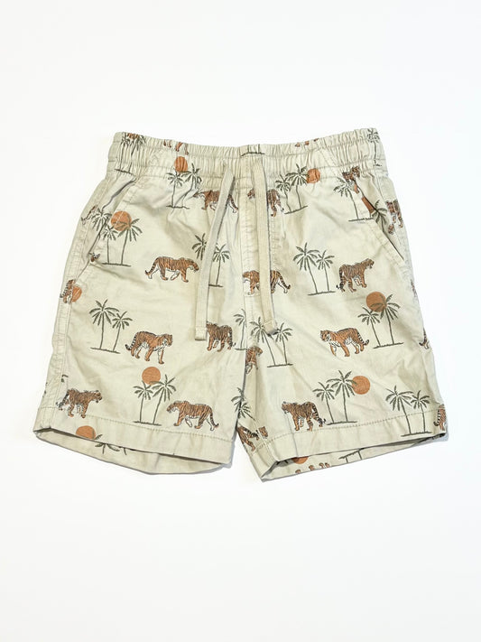 Tan tiger shorts - Size 4