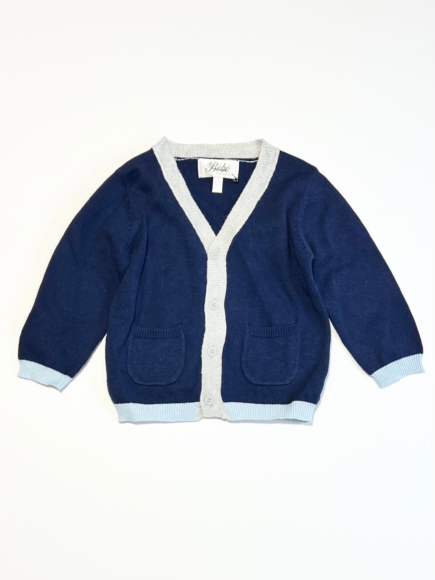 Navy cardigan - Size 6-9 months