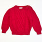 Red cable knit jumper - Size 0