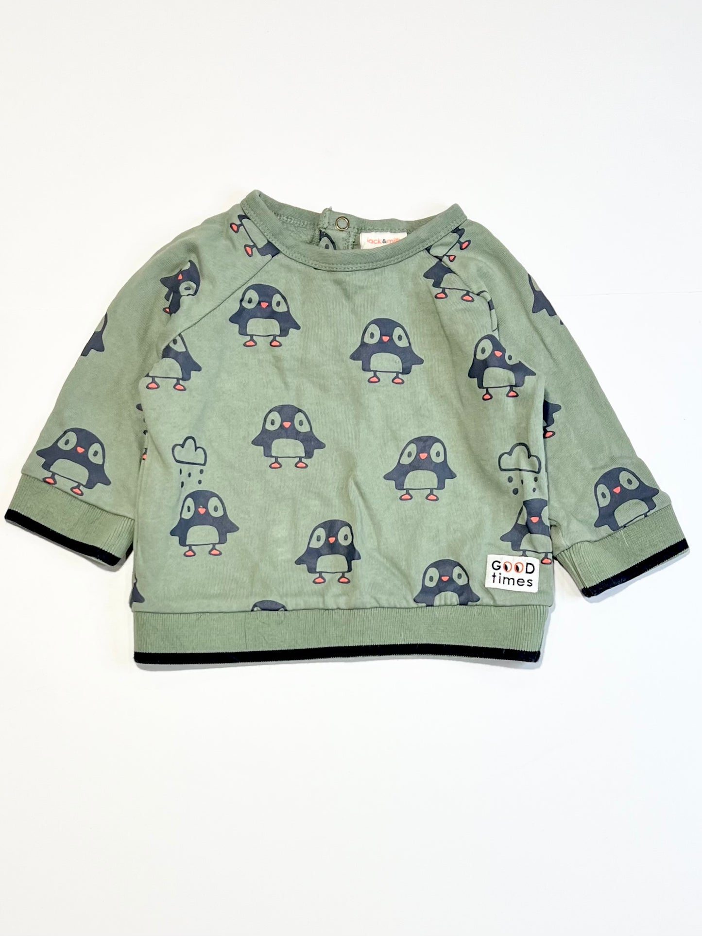 Green penguins sweater - Size 0