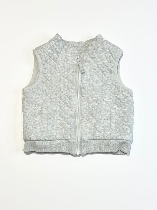 Grey quilted vest - Size 0