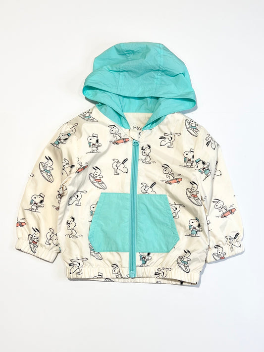 Snoopy spray jacket - Size 9-12 months