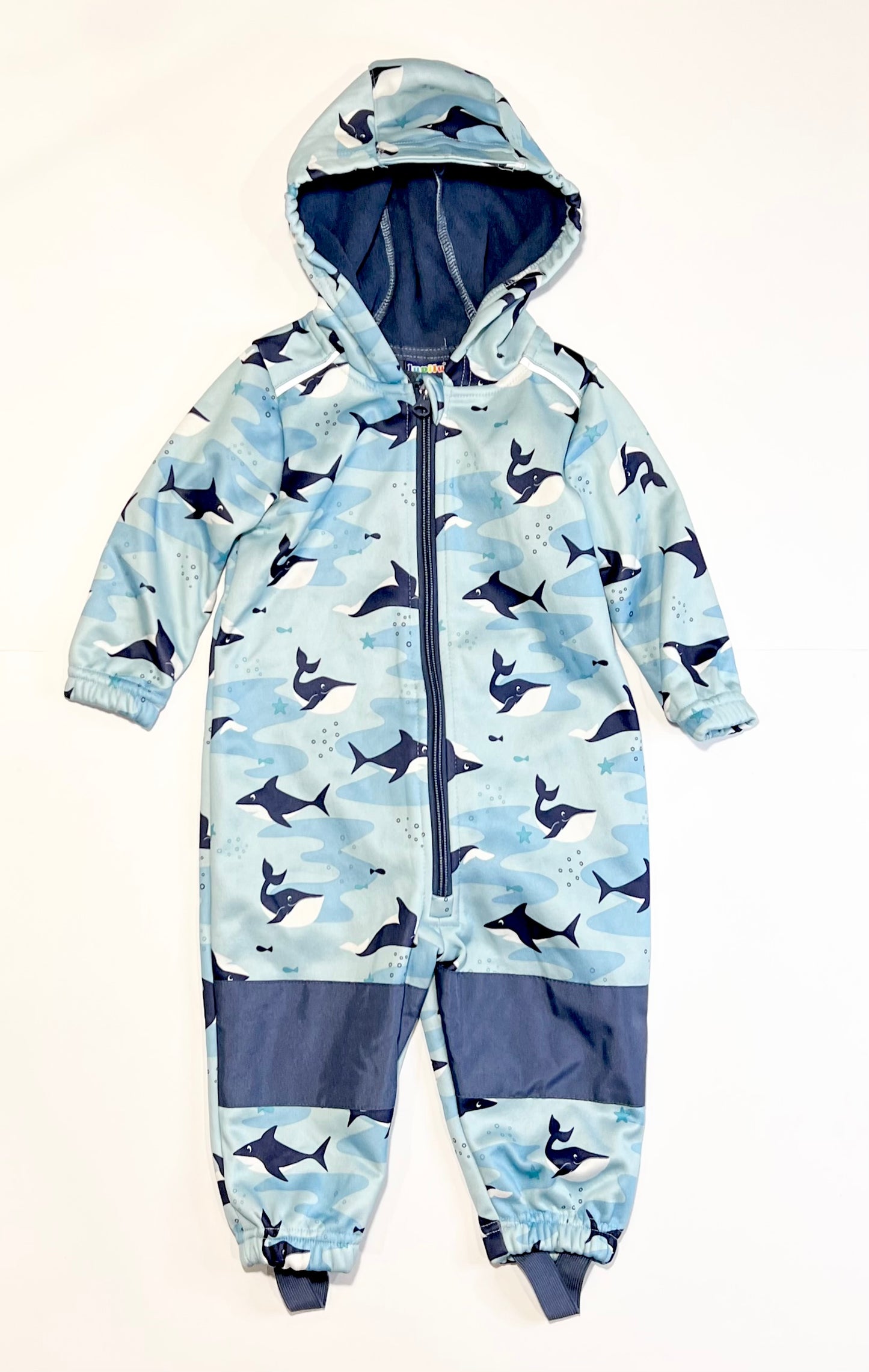 Sharks and whales coverall - Size 0