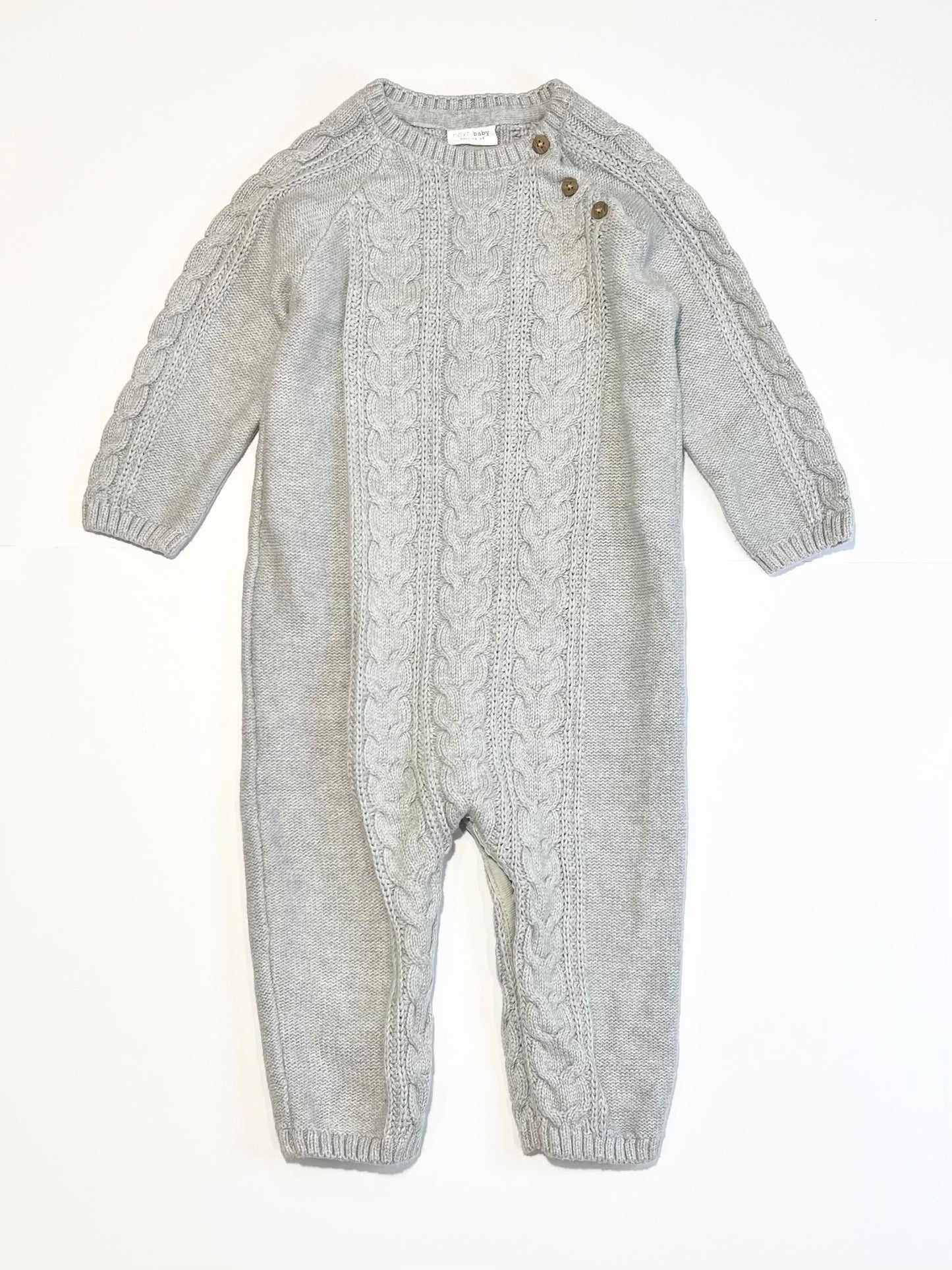 Grey knit onesie - Size 9-12 months