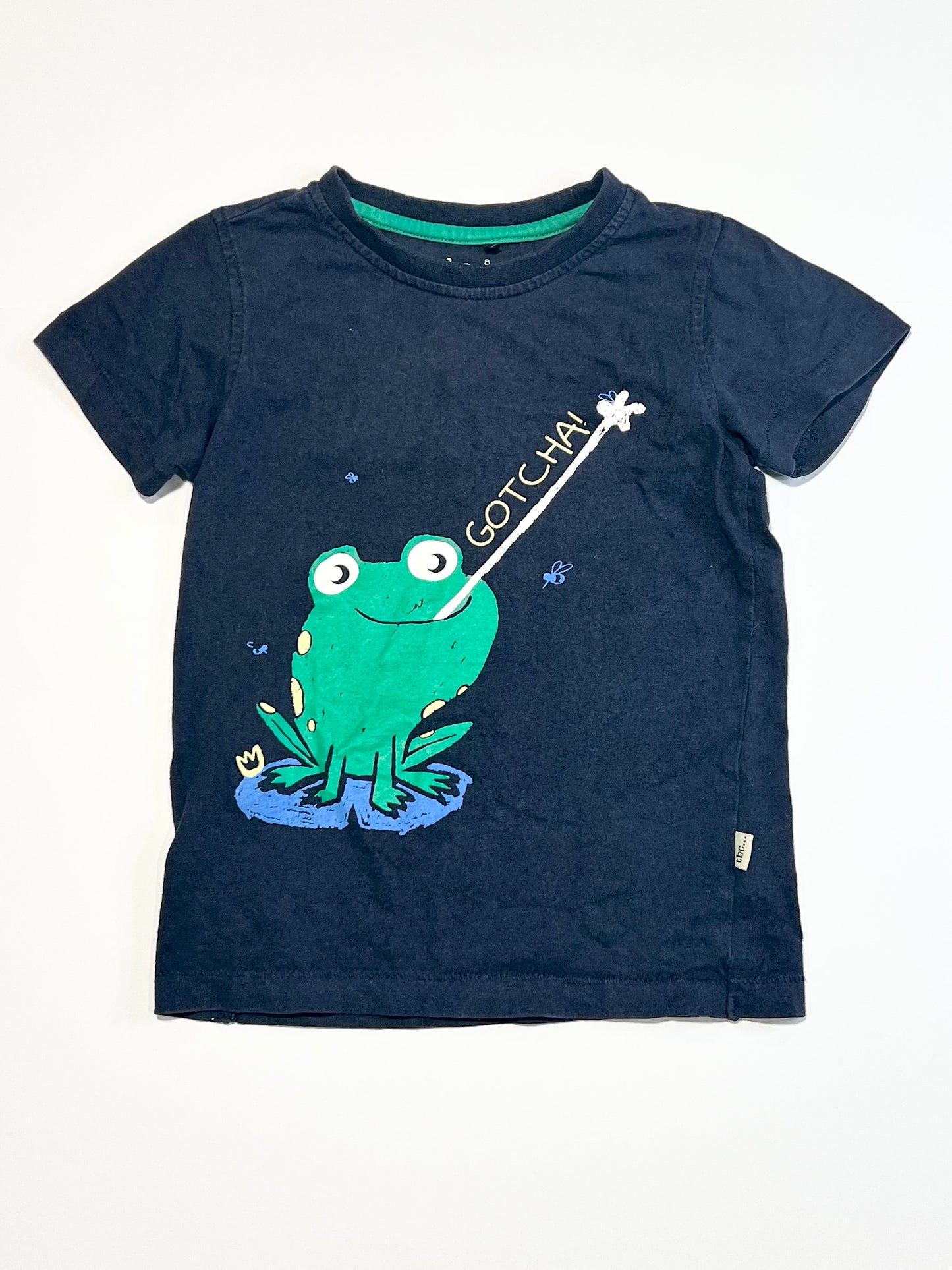 Navy froggy tee - Size 4