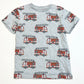 Fire trucks tee - Size 4-5