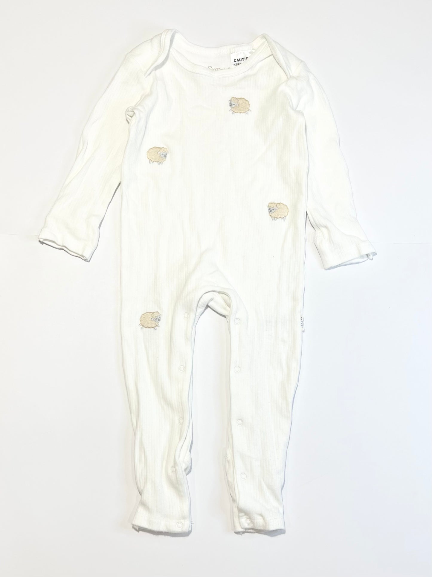 Ribbed sheep onesie - Size 0