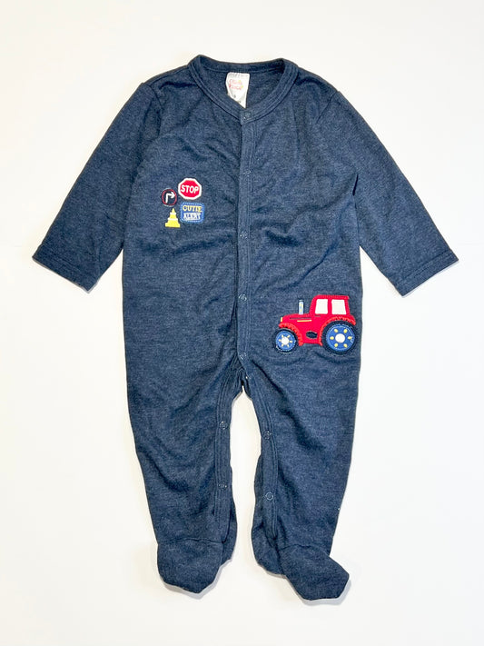 Navy tractor onesie - Size 0