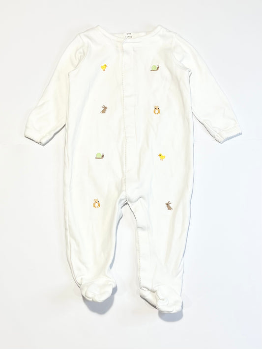 Embroidered animals onesie - Size 6-9 months