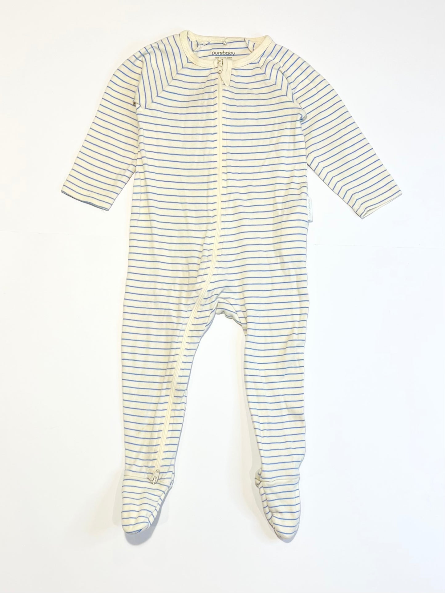 Striped zip onesie - Size 0