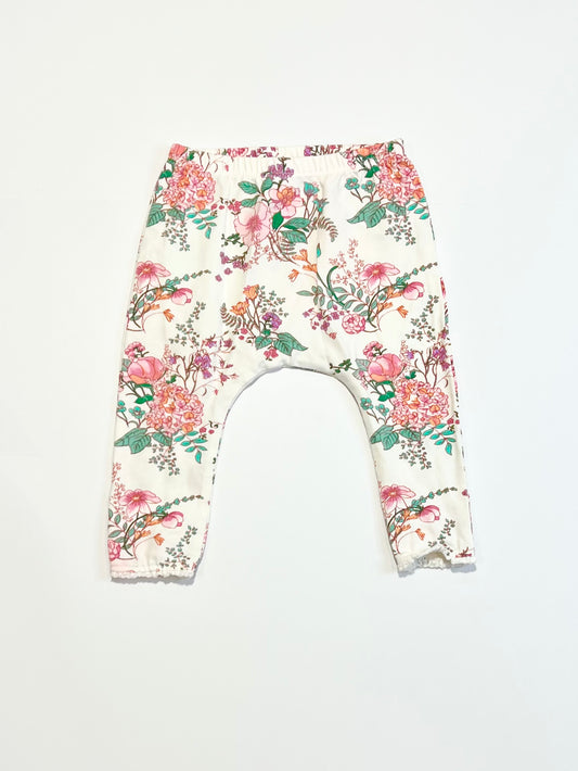 Floral leggings - Size 6-9 months