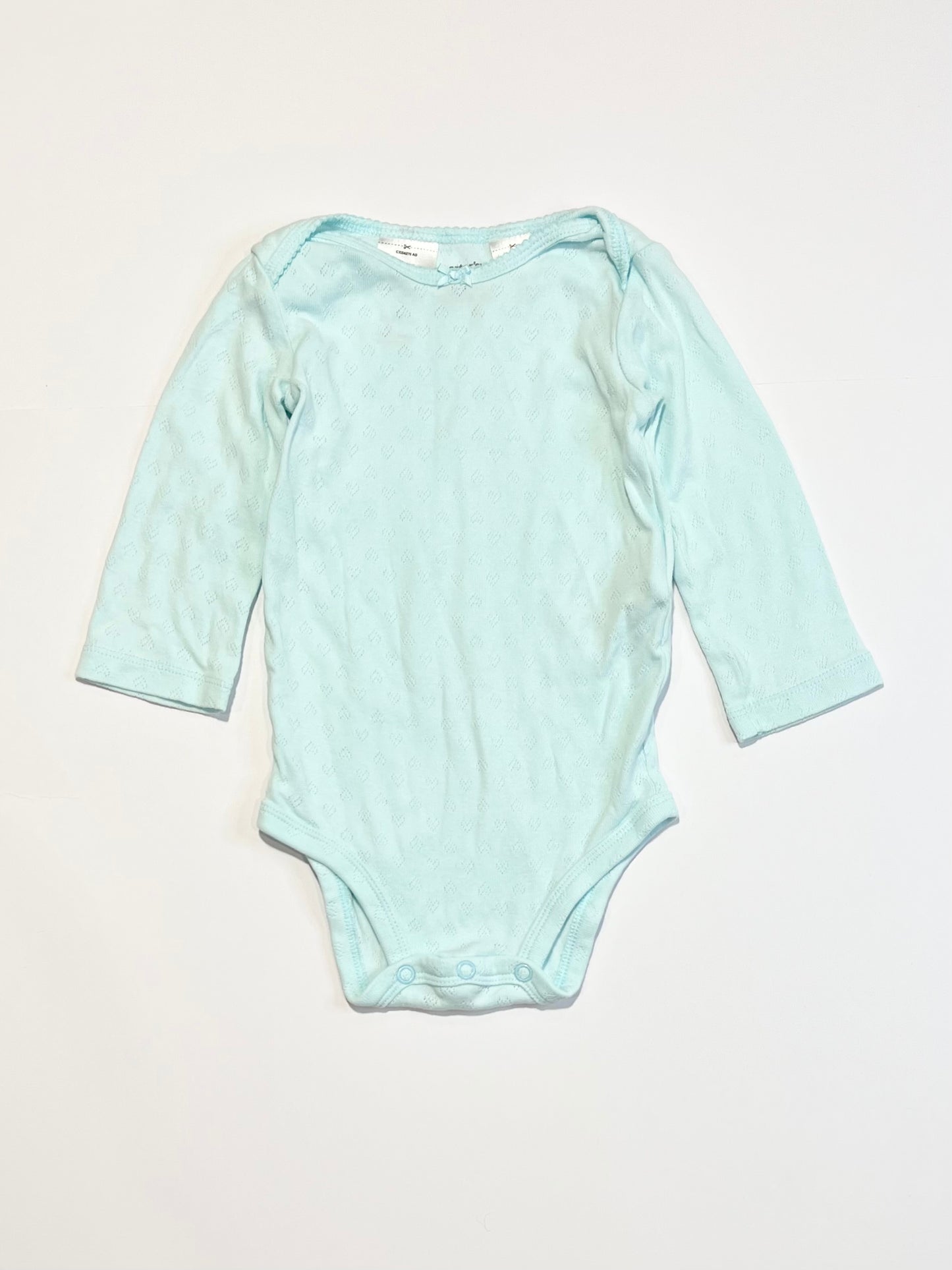 Blue hearts bodysuit - Size 9-12 months