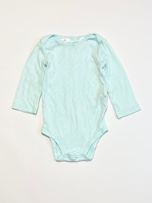 Blue hearts bodysuit - Size 9-12 months