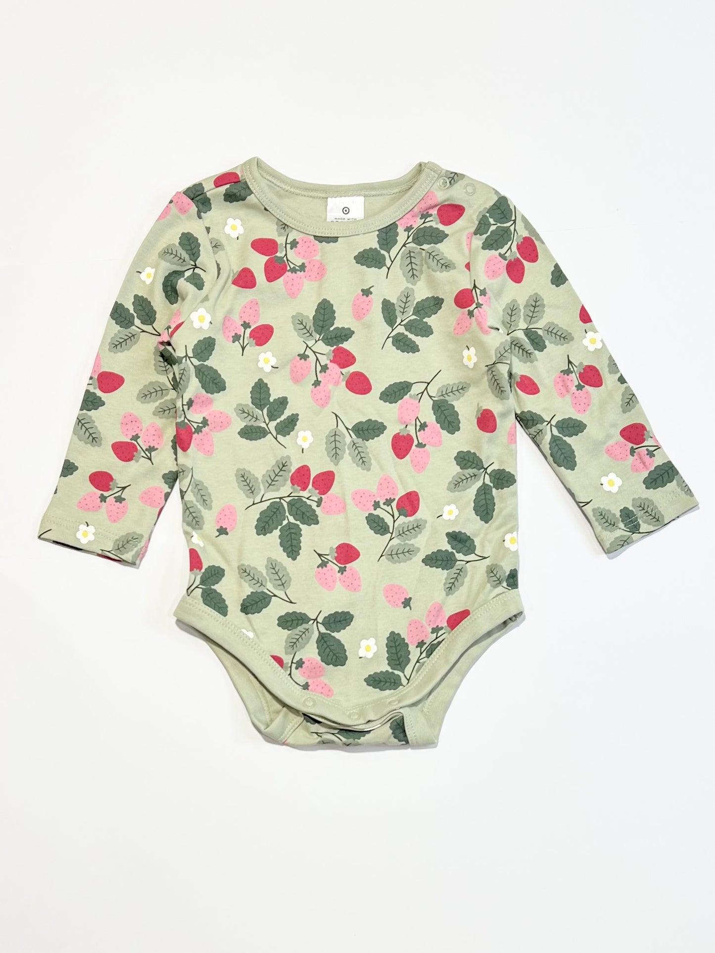 Green strawberry bodysuit - Size 0