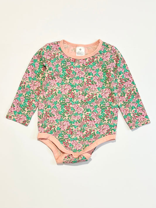 Pink floral bodysuit - Size 0