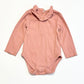 Dusty pink ribbed bodysuit - Size 9-12 months