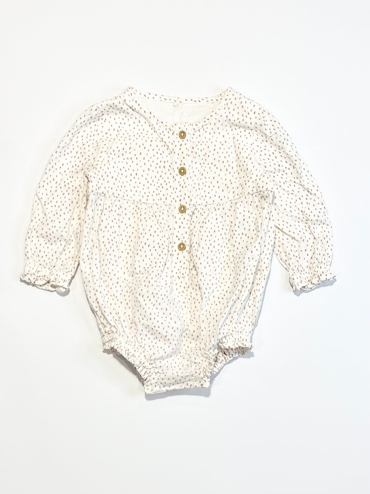 Speckled cotton bodysuit - Size 6-9 months