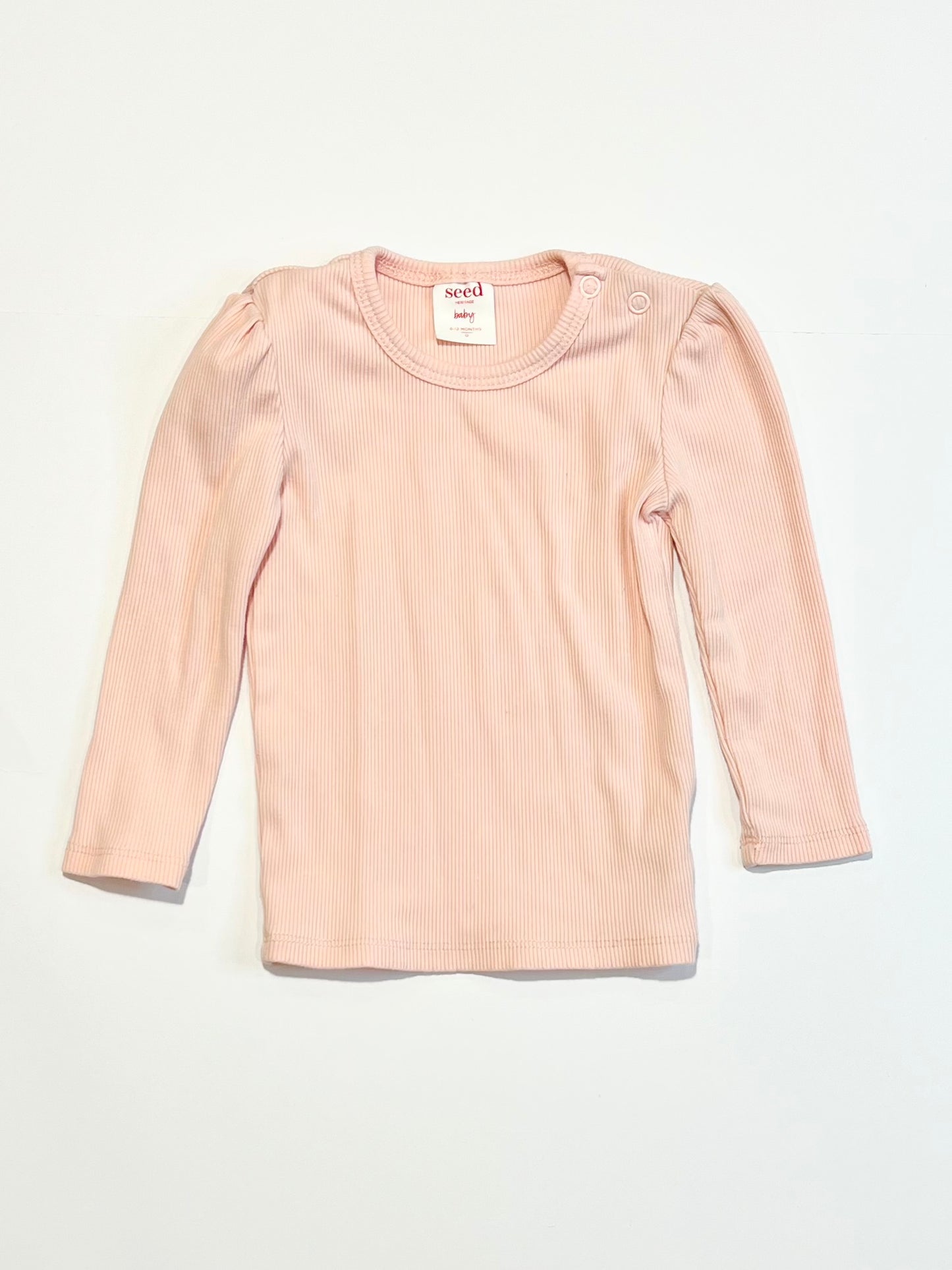 Pink ribbed top - Size 0