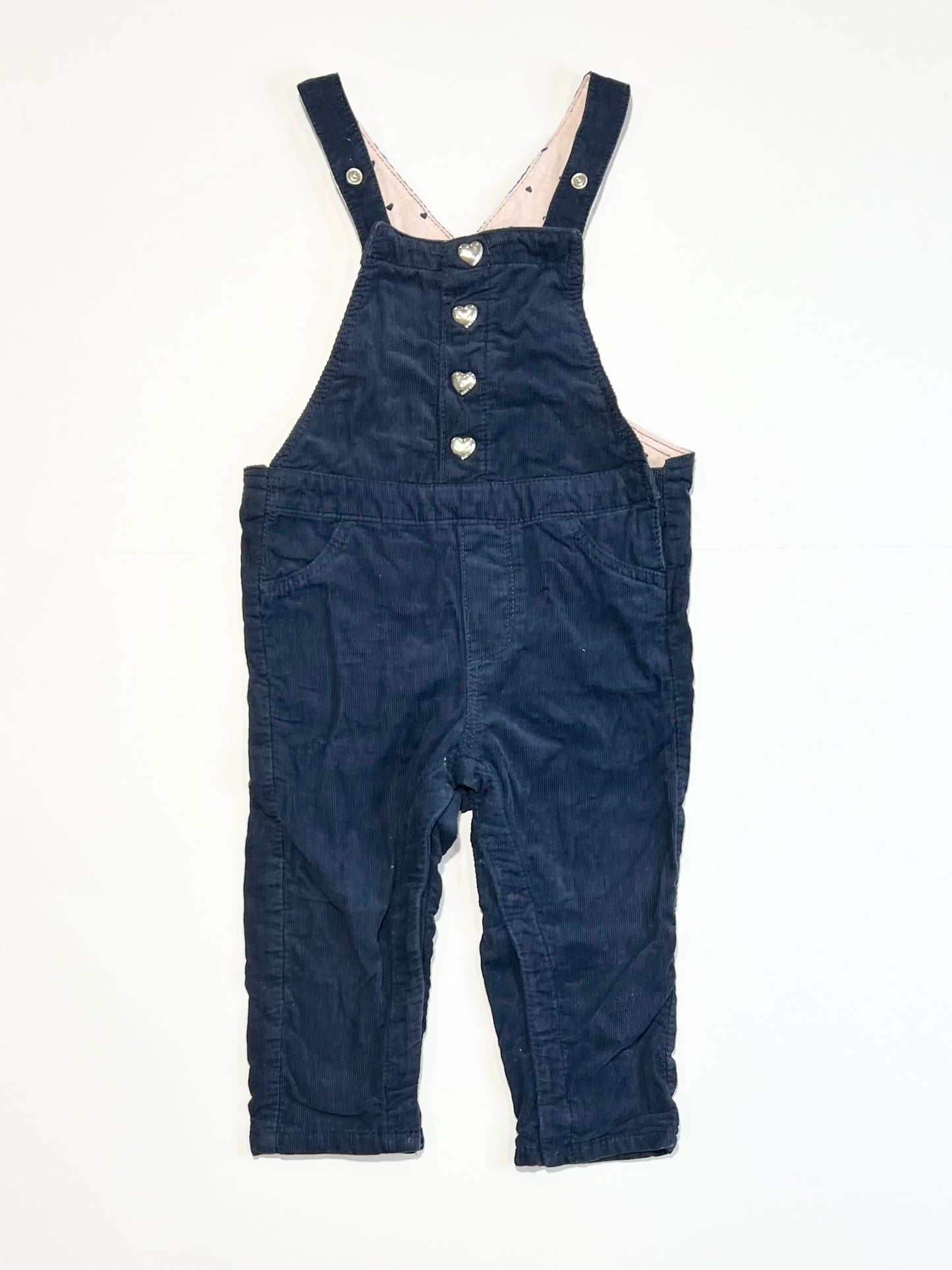 Navy corduroy overalls - Size 6-9 months