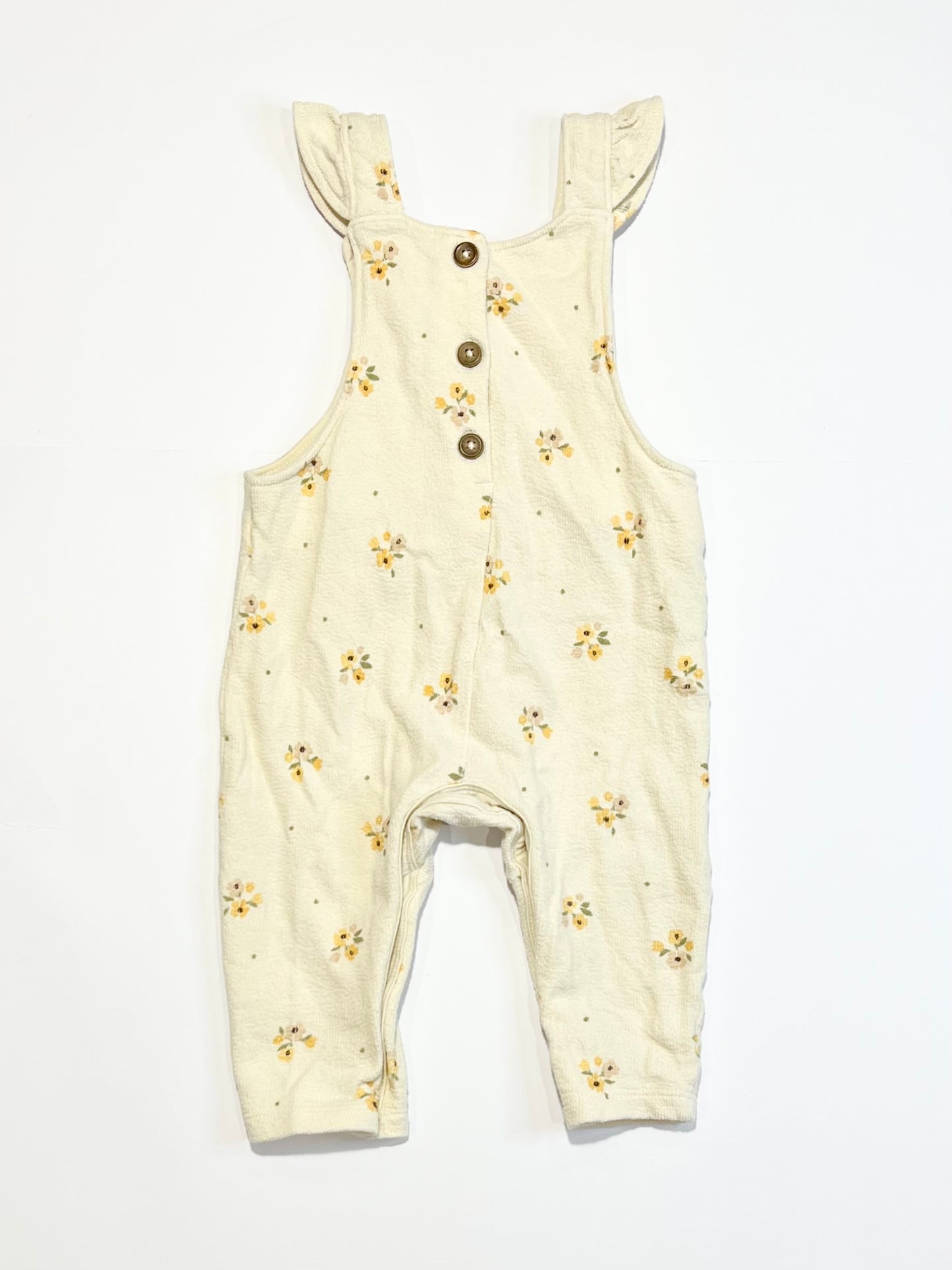 Floral overalls - Size 6-9 months