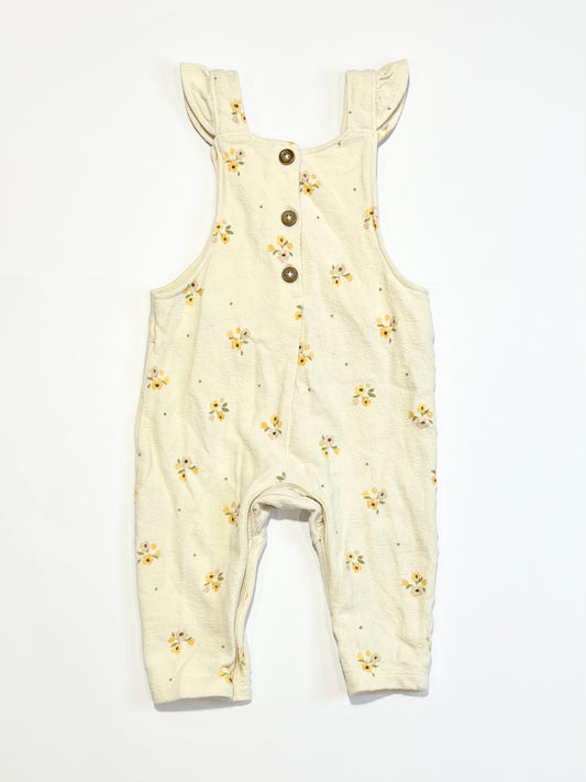 Floral overalls - Size 6-9 months