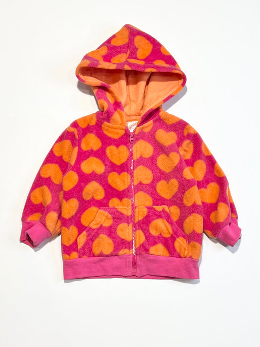 Fleece zip hoodie - Size 6-9 months