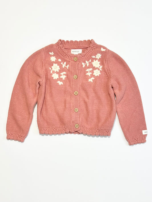 Embroidered knit cardigan - Size 9-12 months