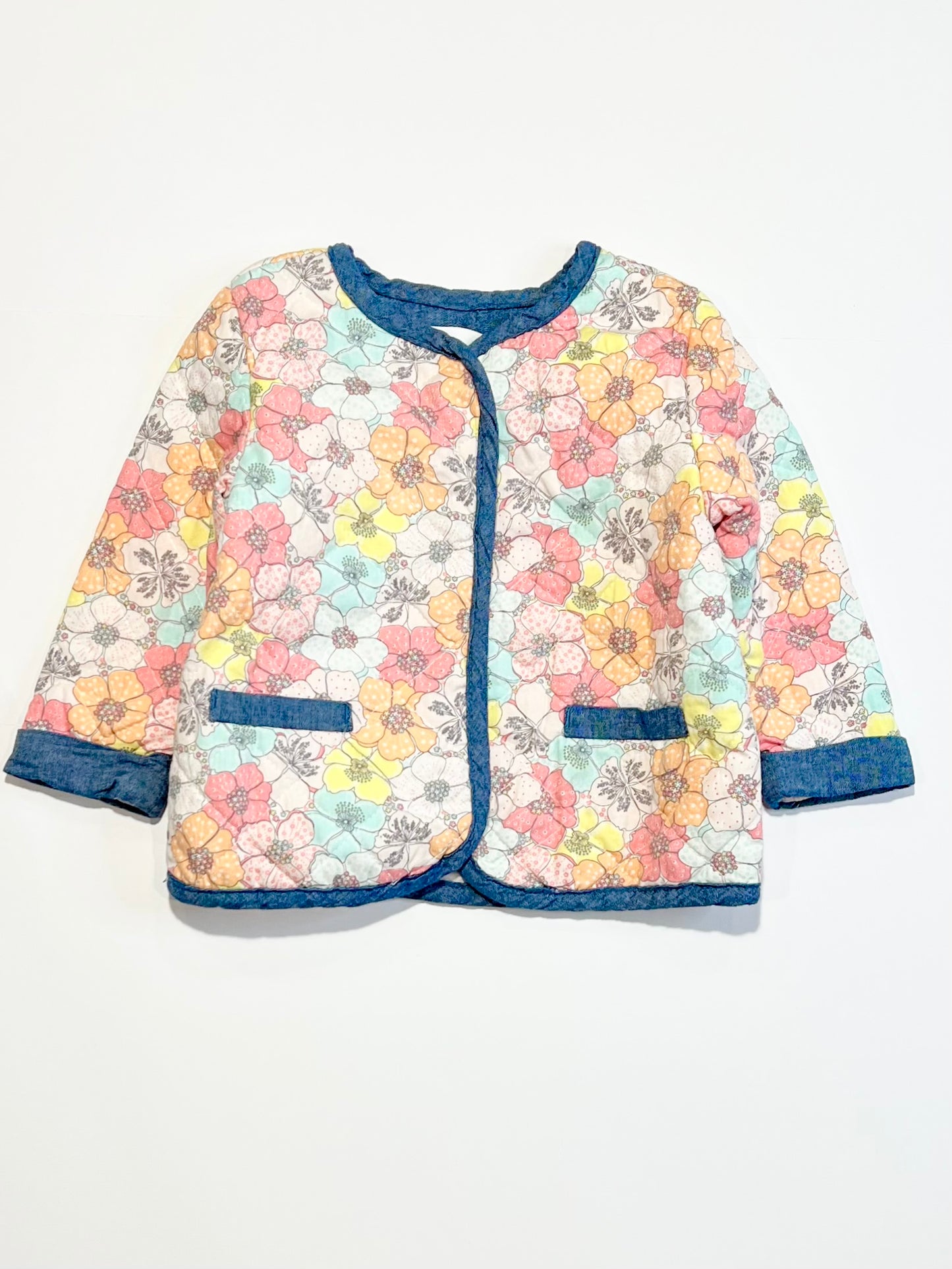 Quilted floral jacket - Size 0